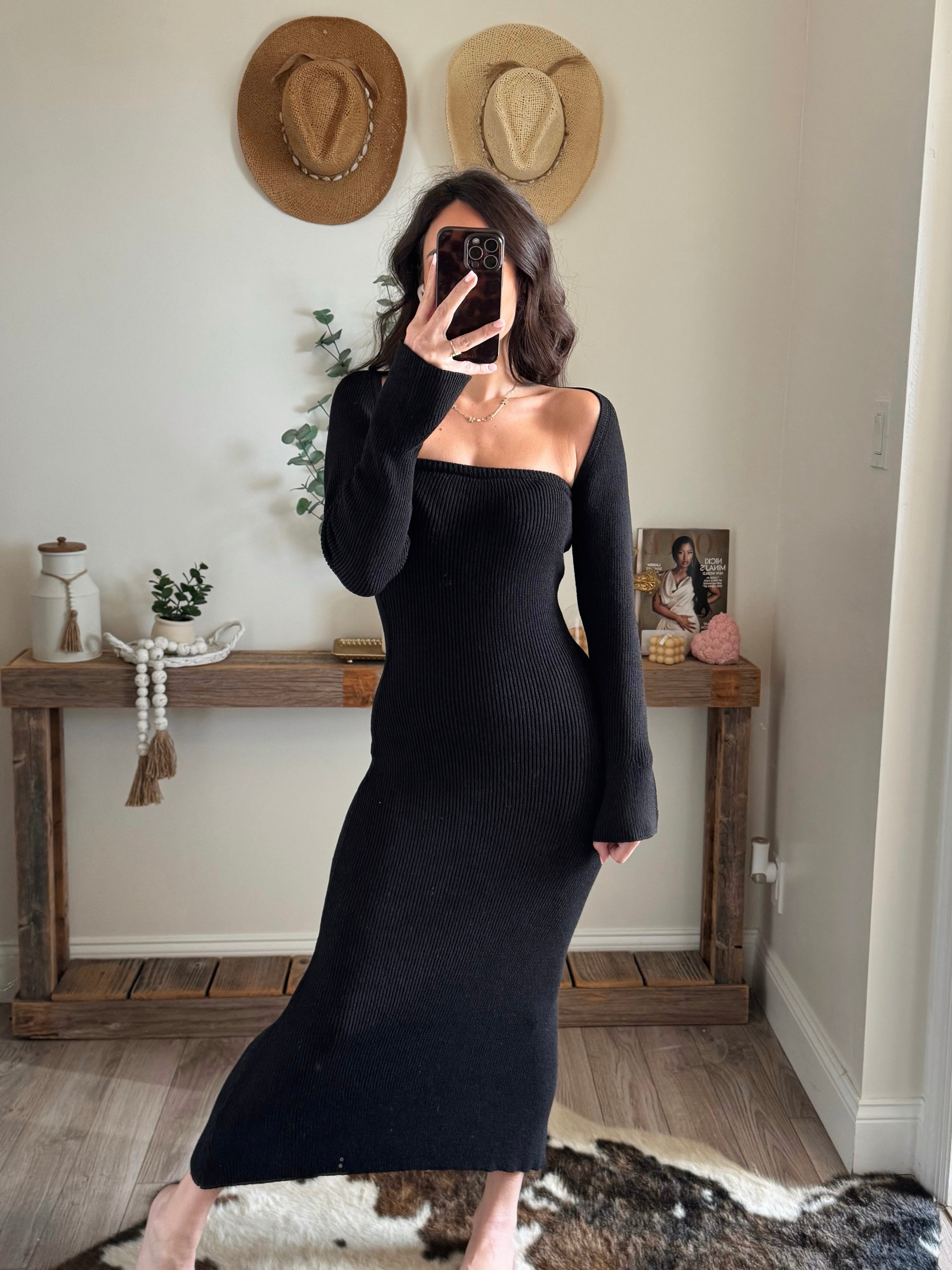 Black Sweater Bolero & Midi Tube Top Dress Set SHOP LYSS + LIN Black Sweater Bolero & Midi Tube Top Dress Set SHOP LYSS + LIN