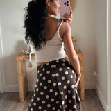 Leia Polka Dot Mesh Midi Skirt