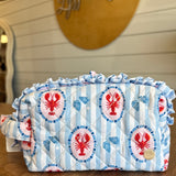 Harbor Sea Quilted Cosmetic Pouch