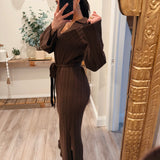 Fudge Sweater Maxi Tie Dress