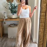 Mineral Washed Crinkle Cotton Parachute Pants