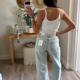 Light Wash Barrel Jeans