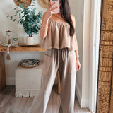 Montauk Striped Patterned Washed Sweats