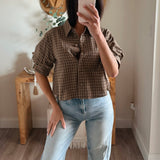 Katie Plaid Cropped Shirt