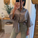 Gabi Gingham Linen Shirt