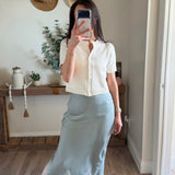 Ivory Leia Short Sleeve Knit Top