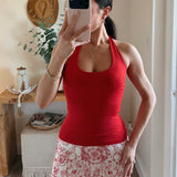 NIKIBIKI Red Clean Line Halter Top