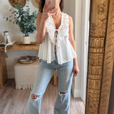Elena Ruffle Tie Top