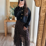 Lila Plaid Handkerchief Skirt