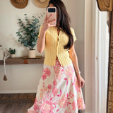 Rosavelle Blush Garden Midi Skirt
