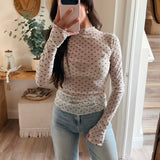 Polka Dot Thumbhole Top