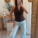 Karrie Polka Dot Halter Top