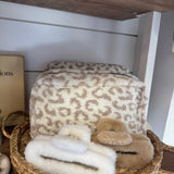 Large Leopard Print Luxury Soft Travel Pouch
