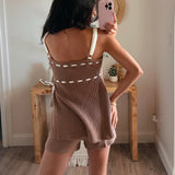 Talia Contrast Ribbed Shorts Set