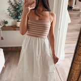 Bri Striped Knit Top Tiered Maxi Dress