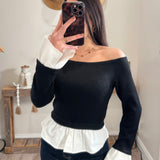 Black Penelope Preppy Twofer Top