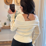 Ivory Front Tied Detail Sweater Top