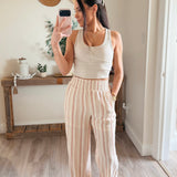 Brick Double Gauze Wide Leg Pants