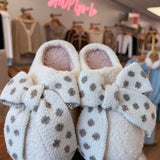 Polka Dot Bow Slippers