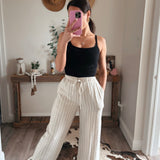 Linen Striped Pants