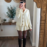 Pastel Yellow Button Sweater