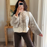 Gray Snowflake Sweater