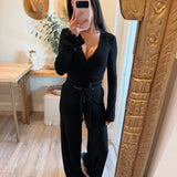 Black Scallop Lace Trim Set