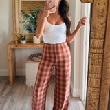 Scarlett Plaid Wide Leg Pants