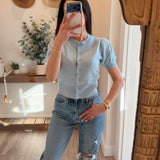 Jaylene Blue Textured Cardigan