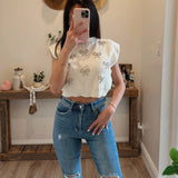 Rhinestone Bow Embellished Kit Top