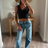 Vervet High Rise Medium Wash Barrel Jeans