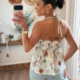 Floral Smocked Babydoll Halter