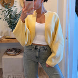 Lemon Dropped Shoulder Cardigan