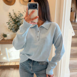 Baby Blue Cailyn Knit Sweater Top