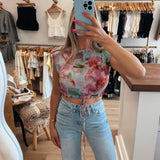 Watercolor Floral Crop Top
