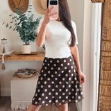 Leia Polka Dot Mesh Midi Skirt