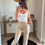 High Rise Cargo Joggers