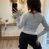 Blue Contemporary Detail Top