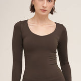 NIKIBIKI Long Sleeve Clean Line Sweetheart Top