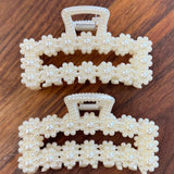 Pearl Flower Claw Clip