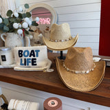 Western Straw Shell Cowboy Hat
