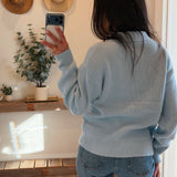 Baby Blue Cailyn Knit Sweater Top
