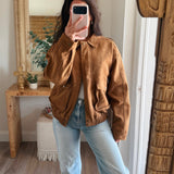 Mia Camel Faux Suede Jacket