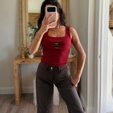 Beth Embroidered Teddy Tank