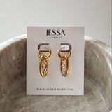 Florence Oval Drop Hoops