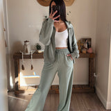 Sage Trendy Cotton Wide Leg Pants