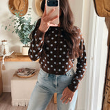 Callie Polka Dot Cropped Cardigan