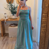 Estelle Stripe Smocked Maxi Dress