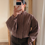 LONG SLEEVE HIGH COLLARED JACKET