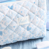Something Blue Bridal Quilted Cosmetic Bag
